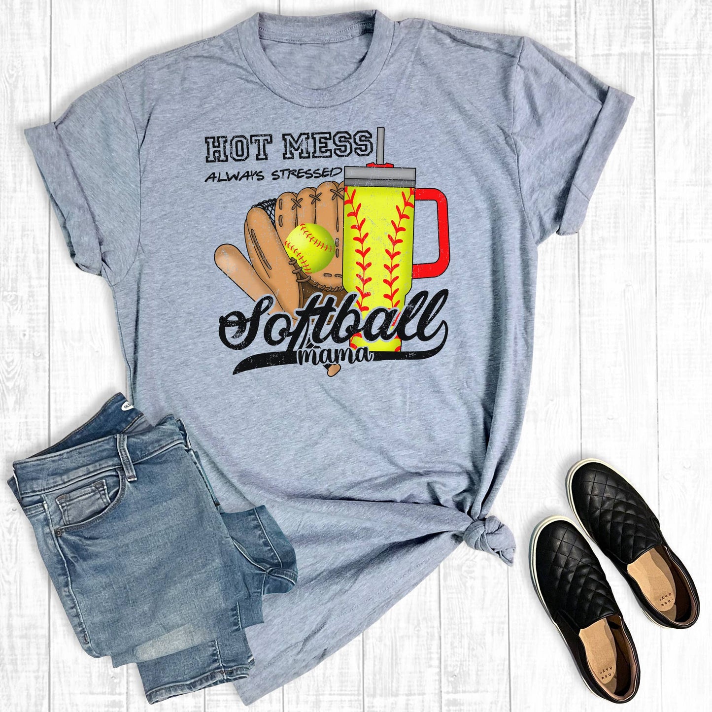 Hot Mess Always Stressed Tee