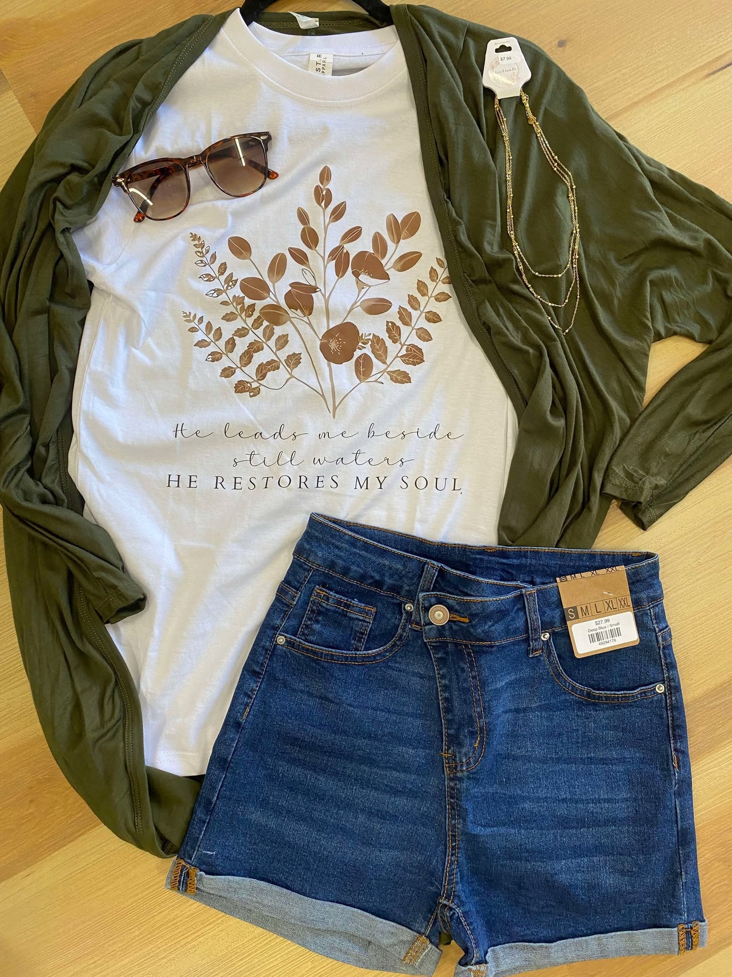 He Leads Me Tee