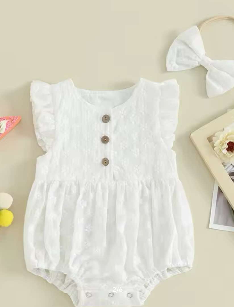 White Eyelet Romper