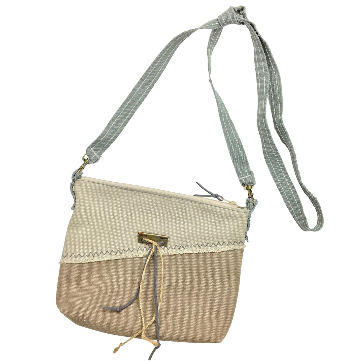 Chloe Slate Zipper Pouch with Strap