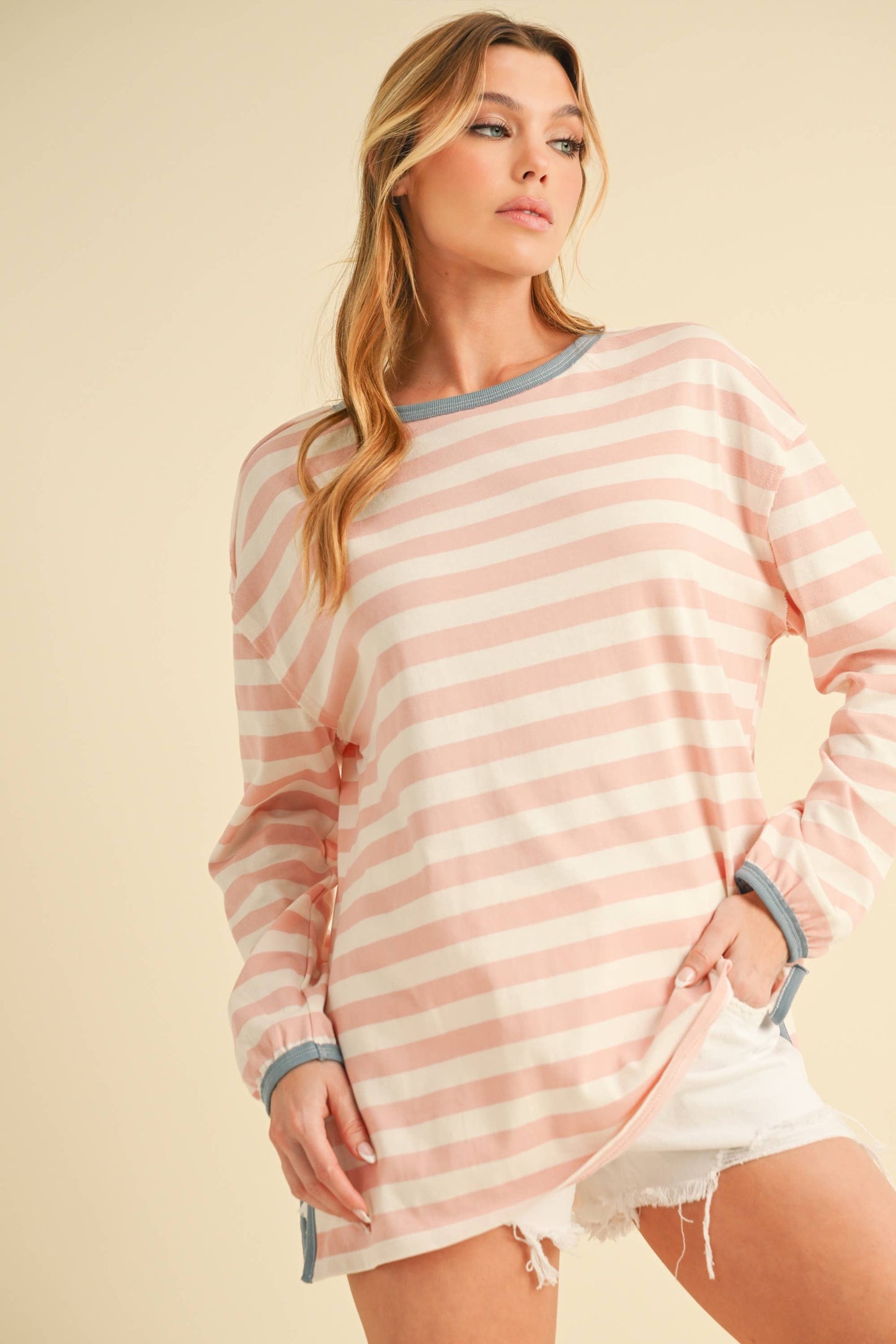 8433FN Onida Stripe Top