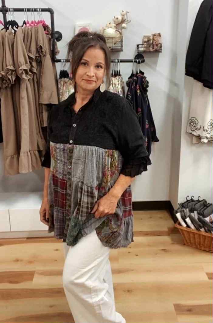 3/4 Ruffle Sleeves Boho Blouse Top