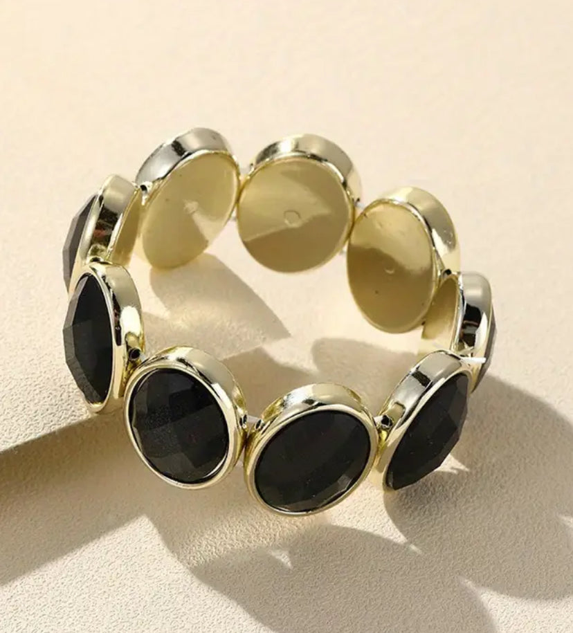 Retro Resin Gold Trim Bracelets