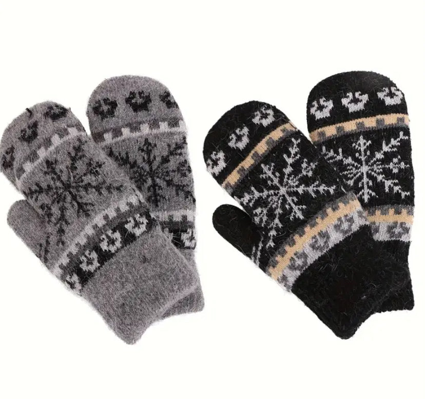 Womens Fleece Lined Mittens