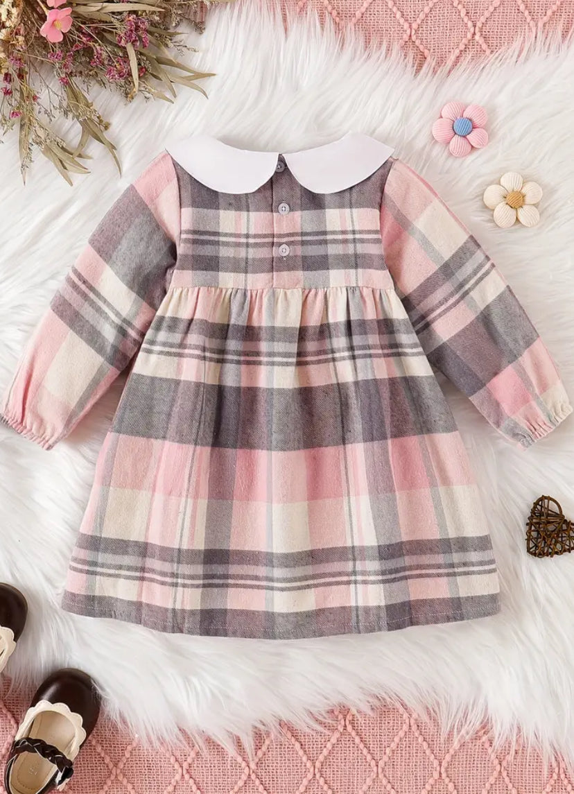 Pink Plaid Dress