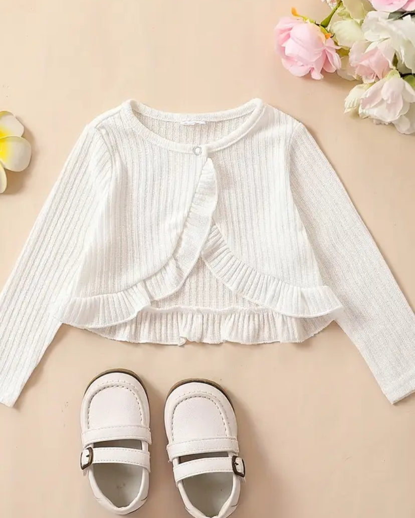 Ruffle Front Cardigan