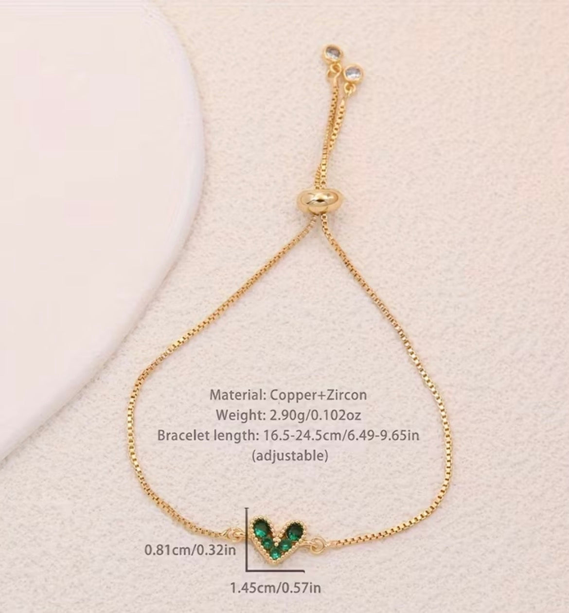 Heart Drawstring Pull Bracelet