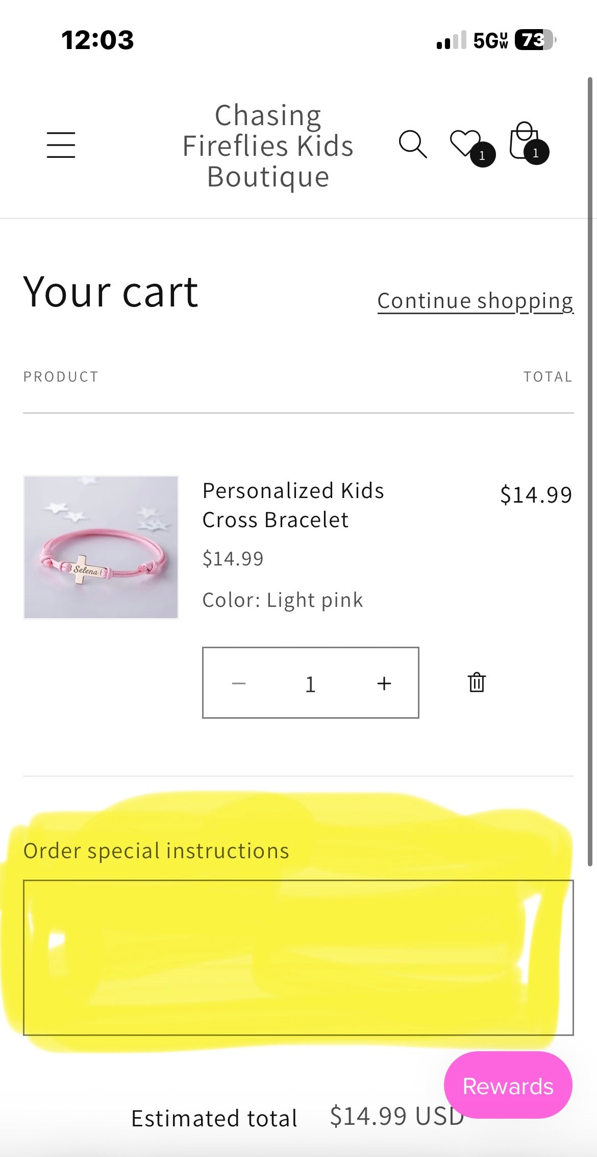 Personalized Kids Cross Bracelet