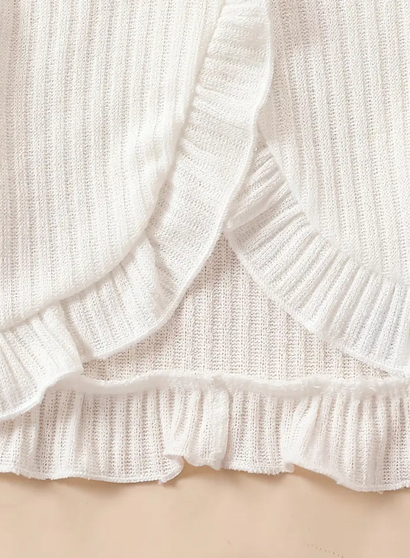 Ruffle Front Cardigan