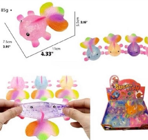 Sugar Squeeze Glitter Goldfish Squishy
