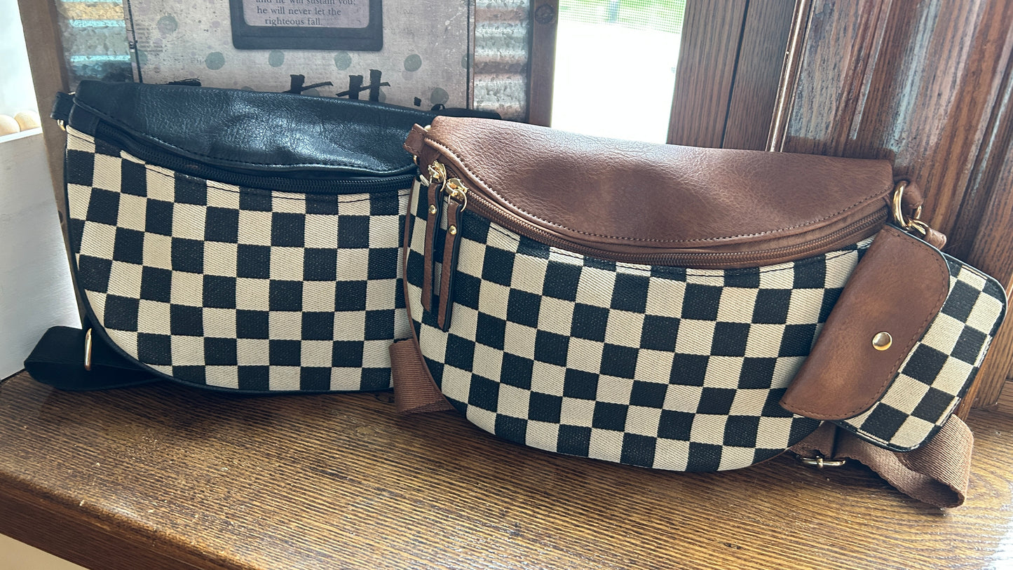 Checkered Crossbody