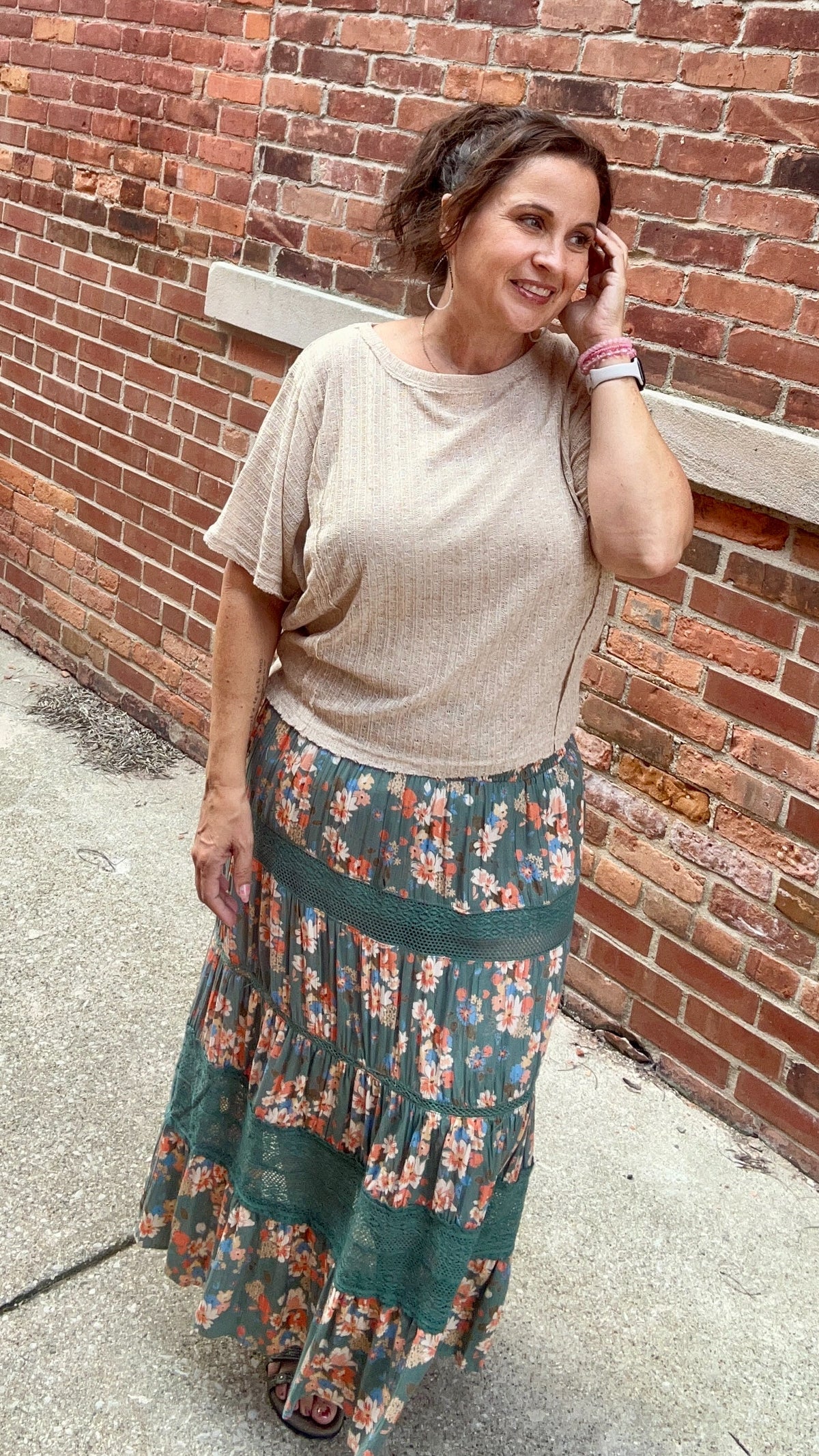 Dolman Exposed Seam Knit Top