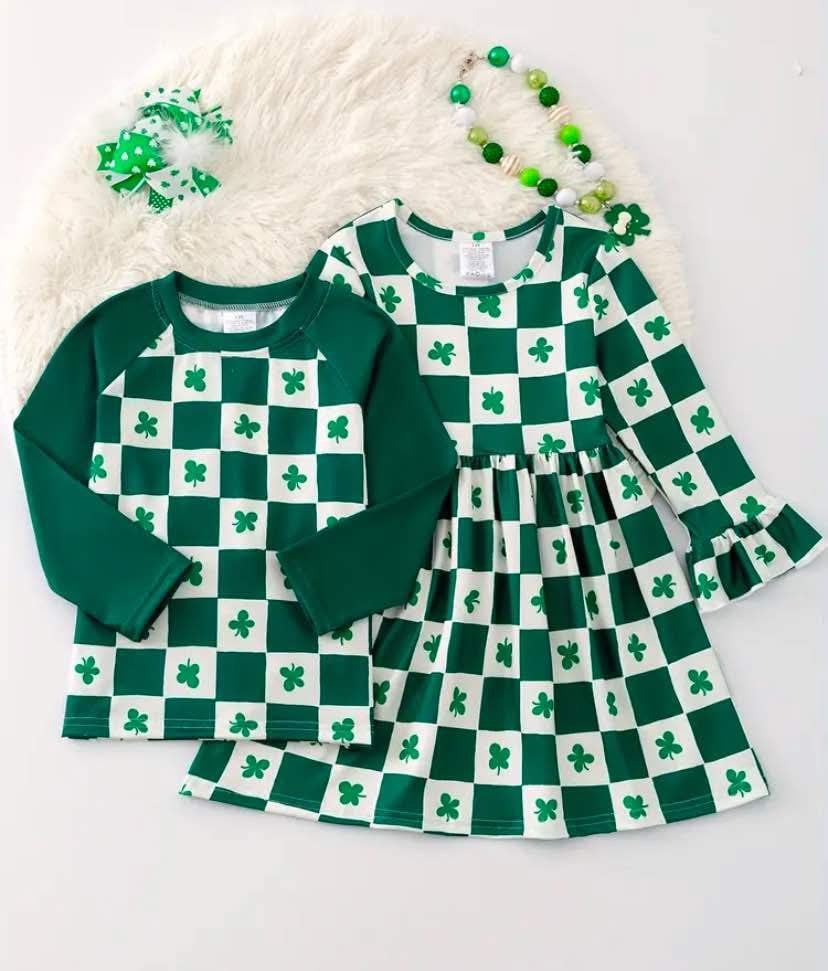 Checkered Shamrock Shirt