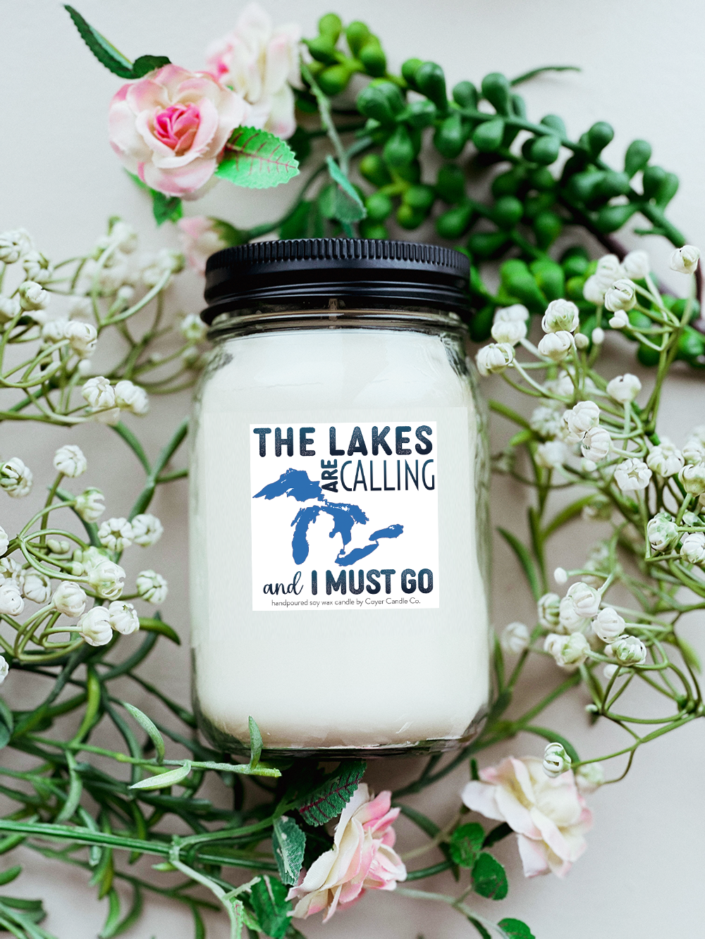 16 oz Candle Jars - The lakes are calling...