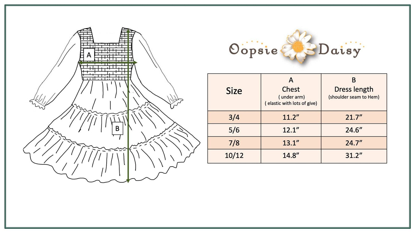 Girls Grace Winter Floral Mommy & Me Matching 3 Tiered Dress