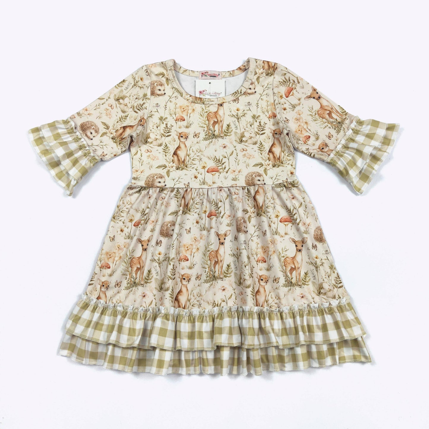 Sage Woodland Girls Dress
