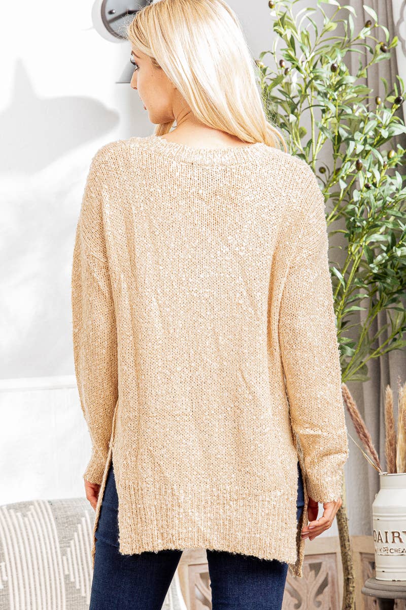 SOLID SWEATER TOP