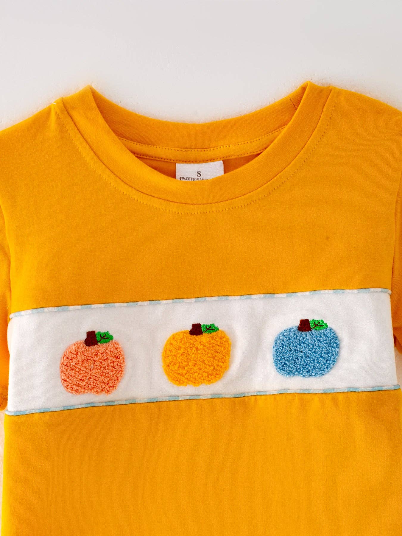 Halloween Pumpkin Chenille patches Boys SHIRT