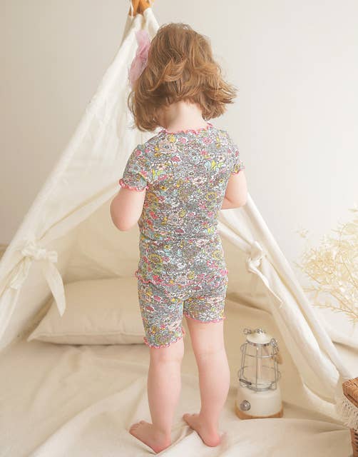 Shirring Floral Pajama