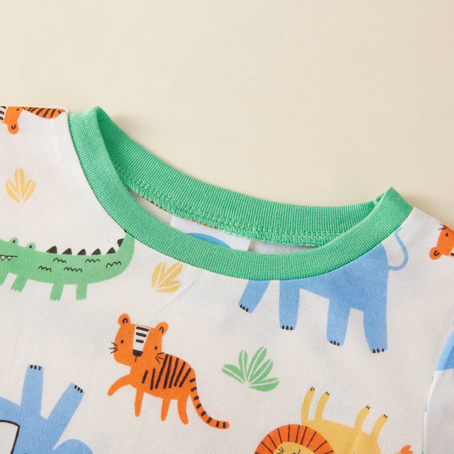 95% Viscose from Bamboo Safari Animals Kids Pajama Pants Set