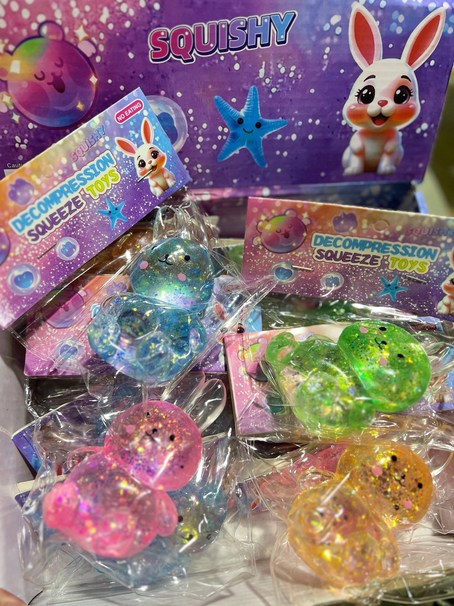 Sugar Squeeze Glitter Bunny Squishy