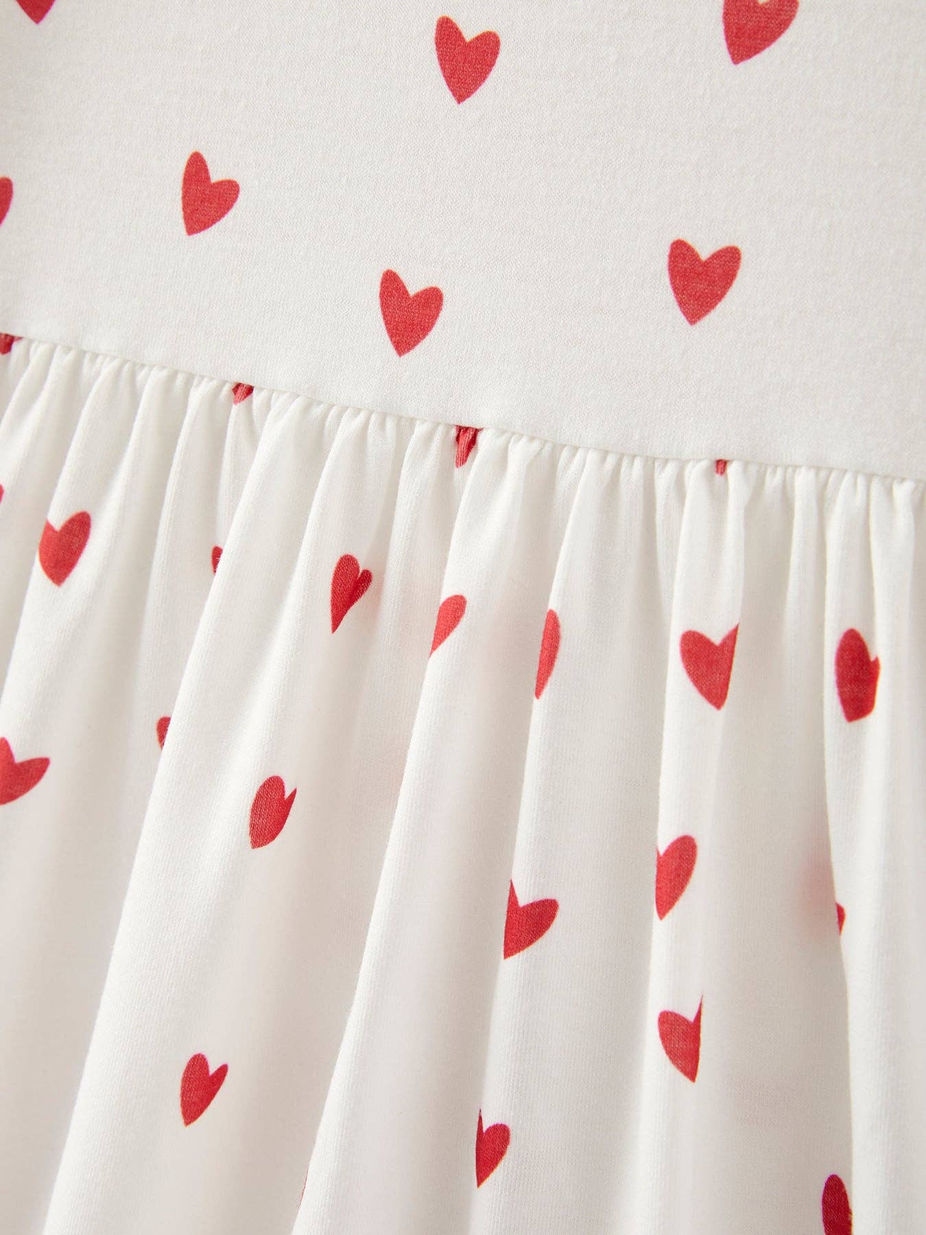 Valentine's Day Heart Print Ruffle Pocket Dress