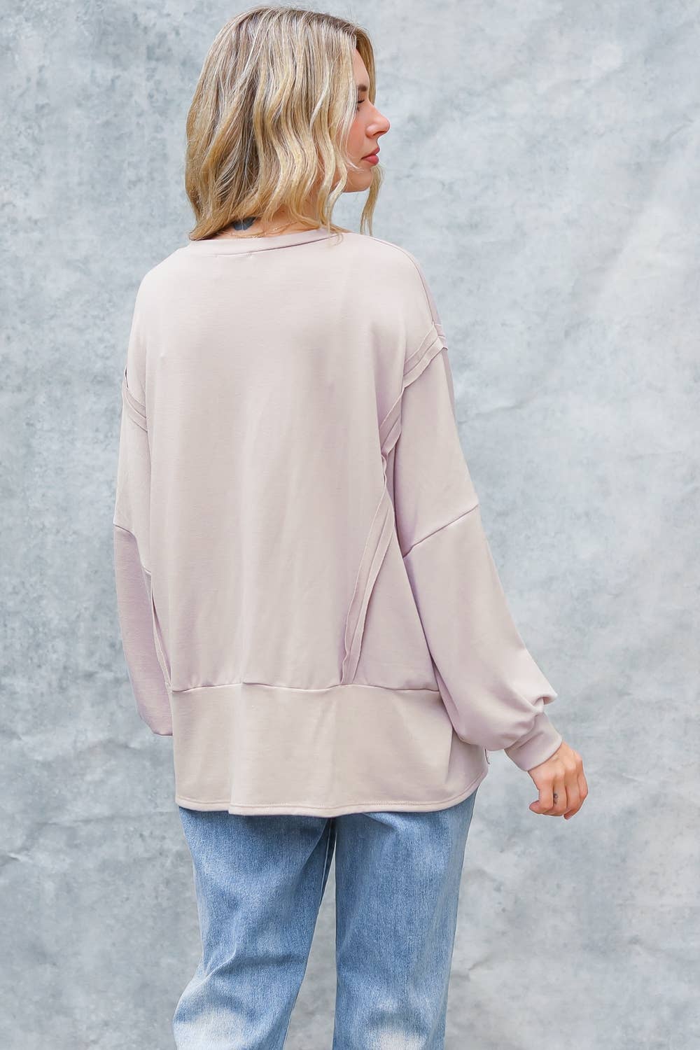 LONG SLEEVE WITH SLITS PULLOVER TOP