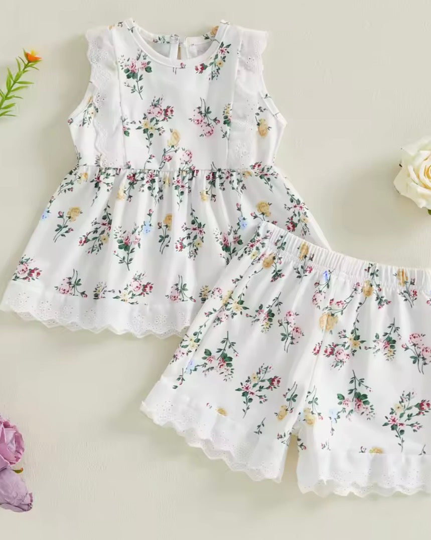 Floral Vest Top Set