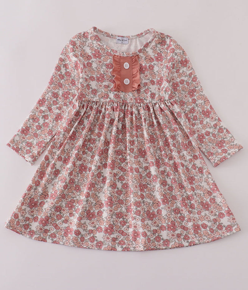 Mauve Floral Dress