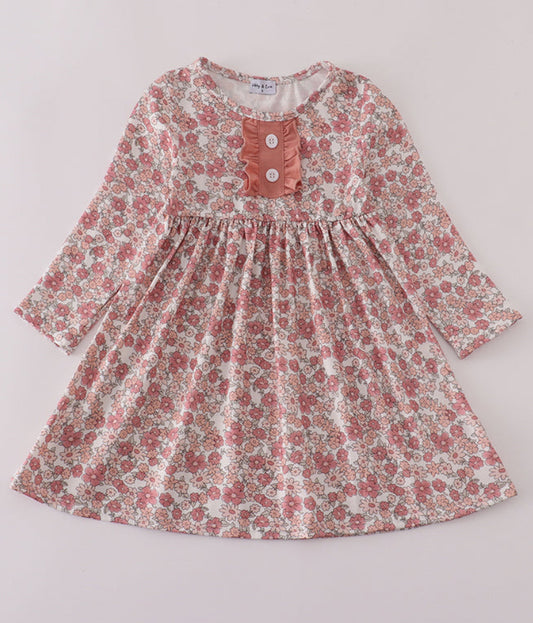 Mauve Floral Dress