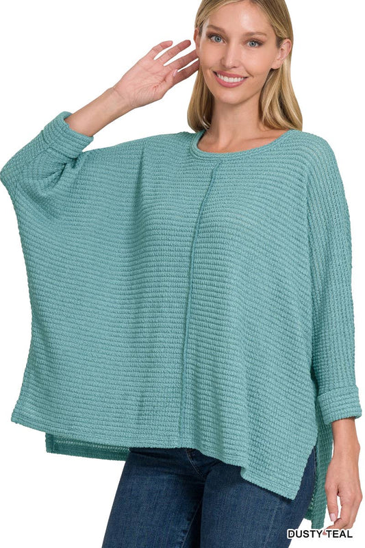 Batwing Sleeve Jacquard Sweater