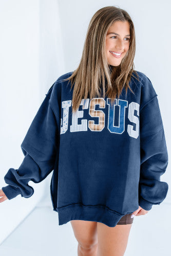 Embroidered JESUS Sweatshirt