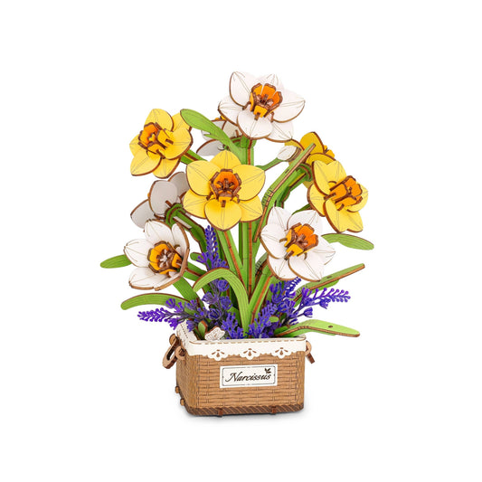 3D Wooden Flower Puzzle: Narcissus
