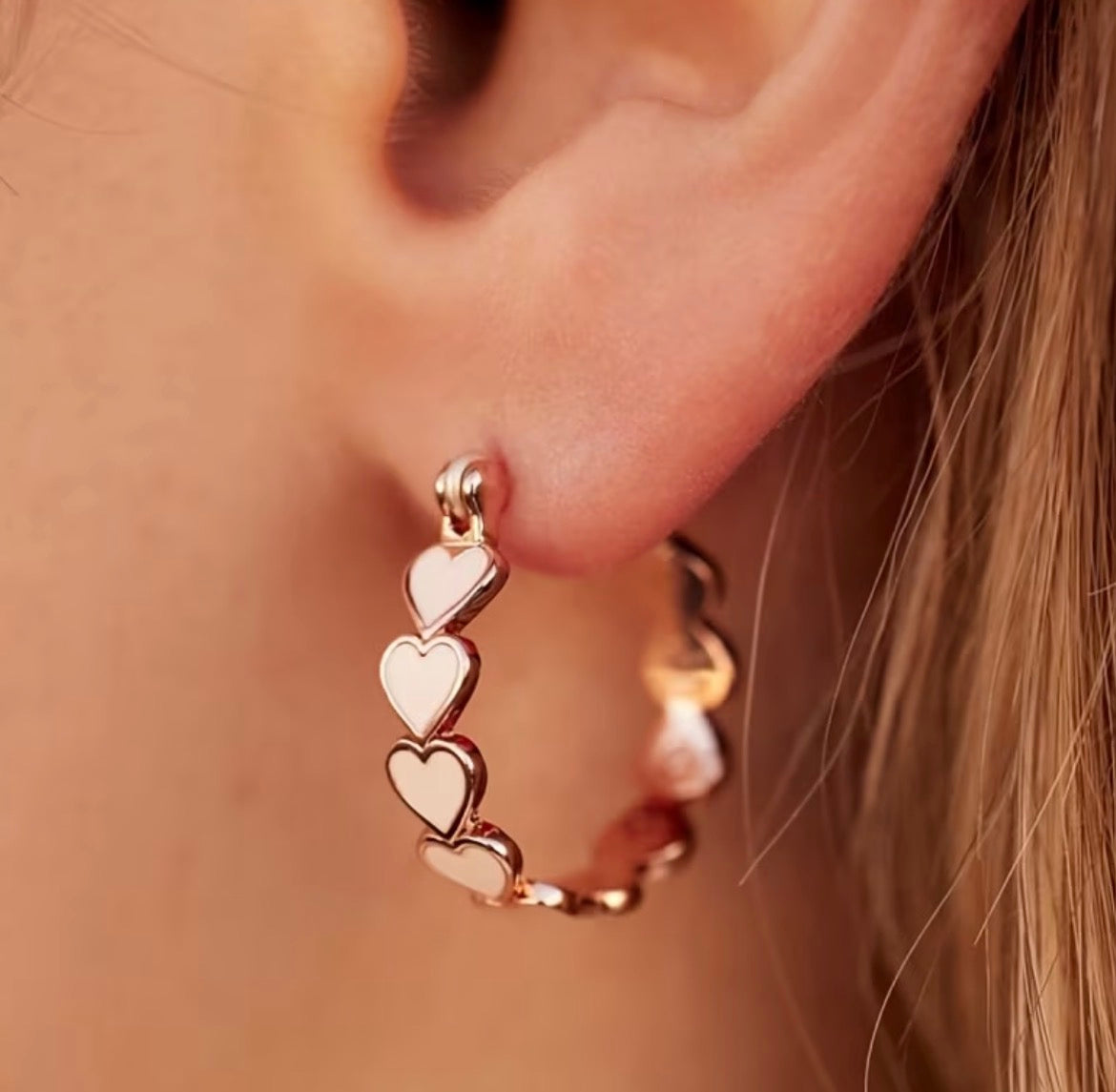 Heart Hoop Earrings