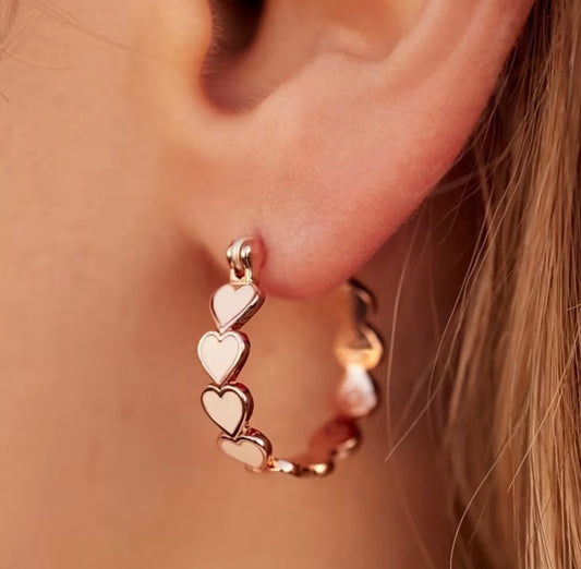 Heart Hoop Earrings
