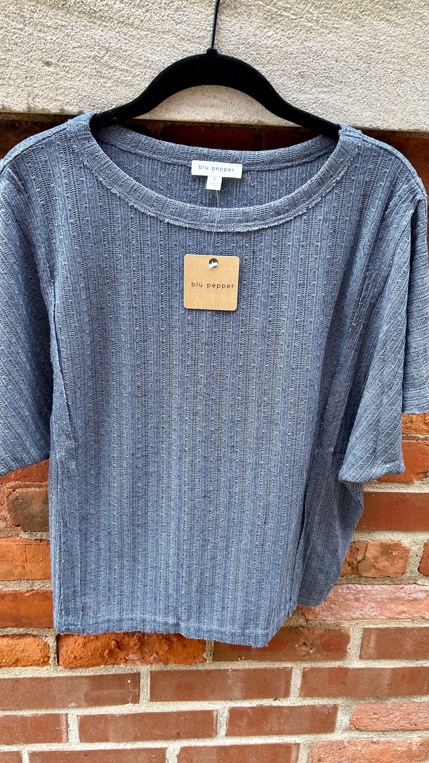 Dolman Exposed Seam Knit Top