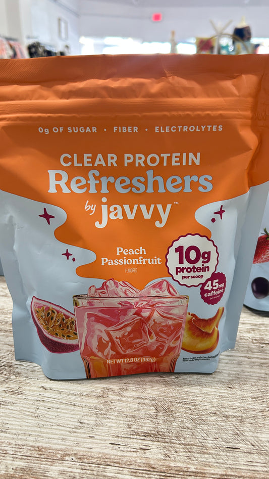 JAVVY Peach Passionfruit Protein Refresher