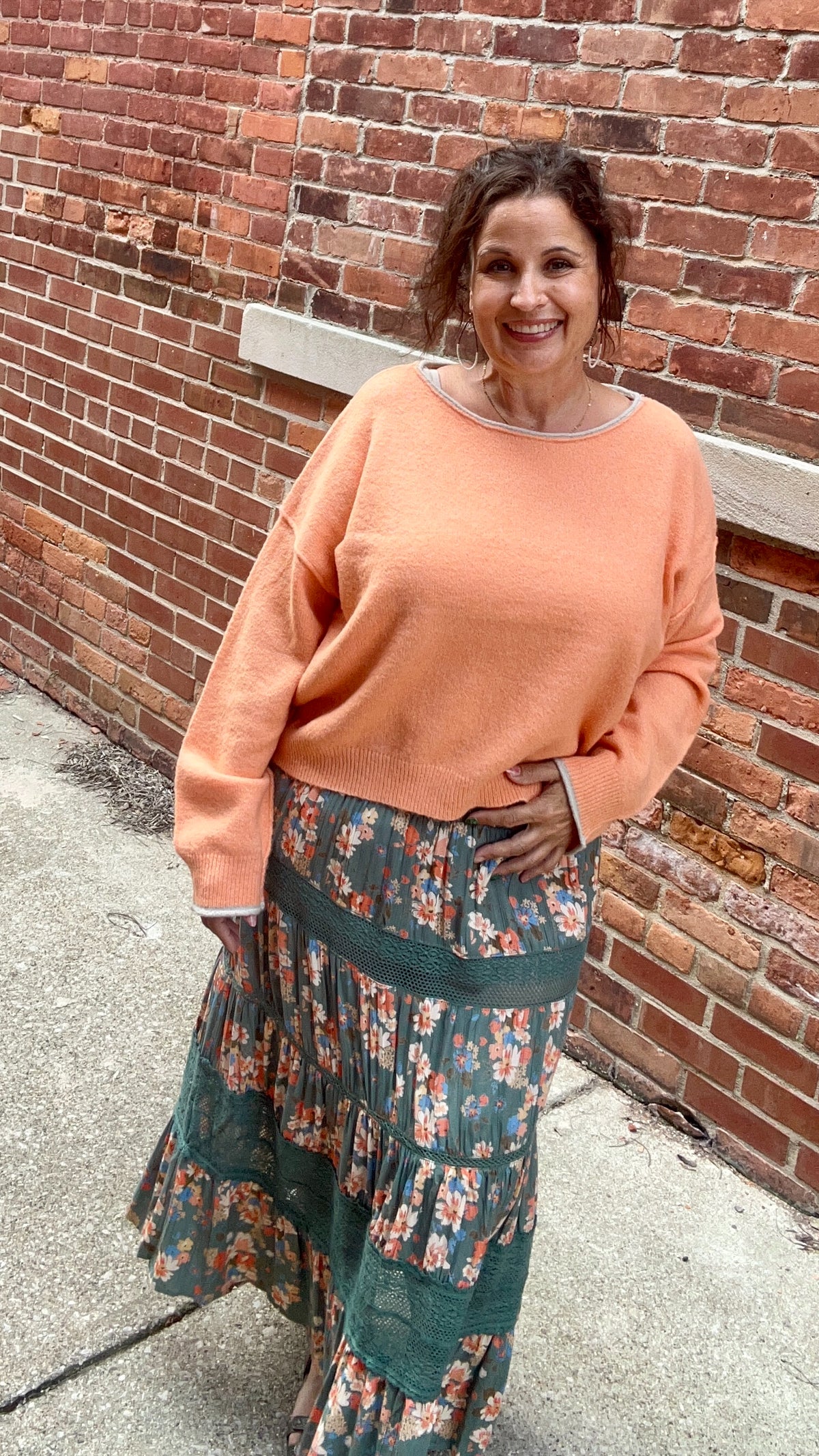 SMOCKED WAIST TIERED MAXI SKIRT