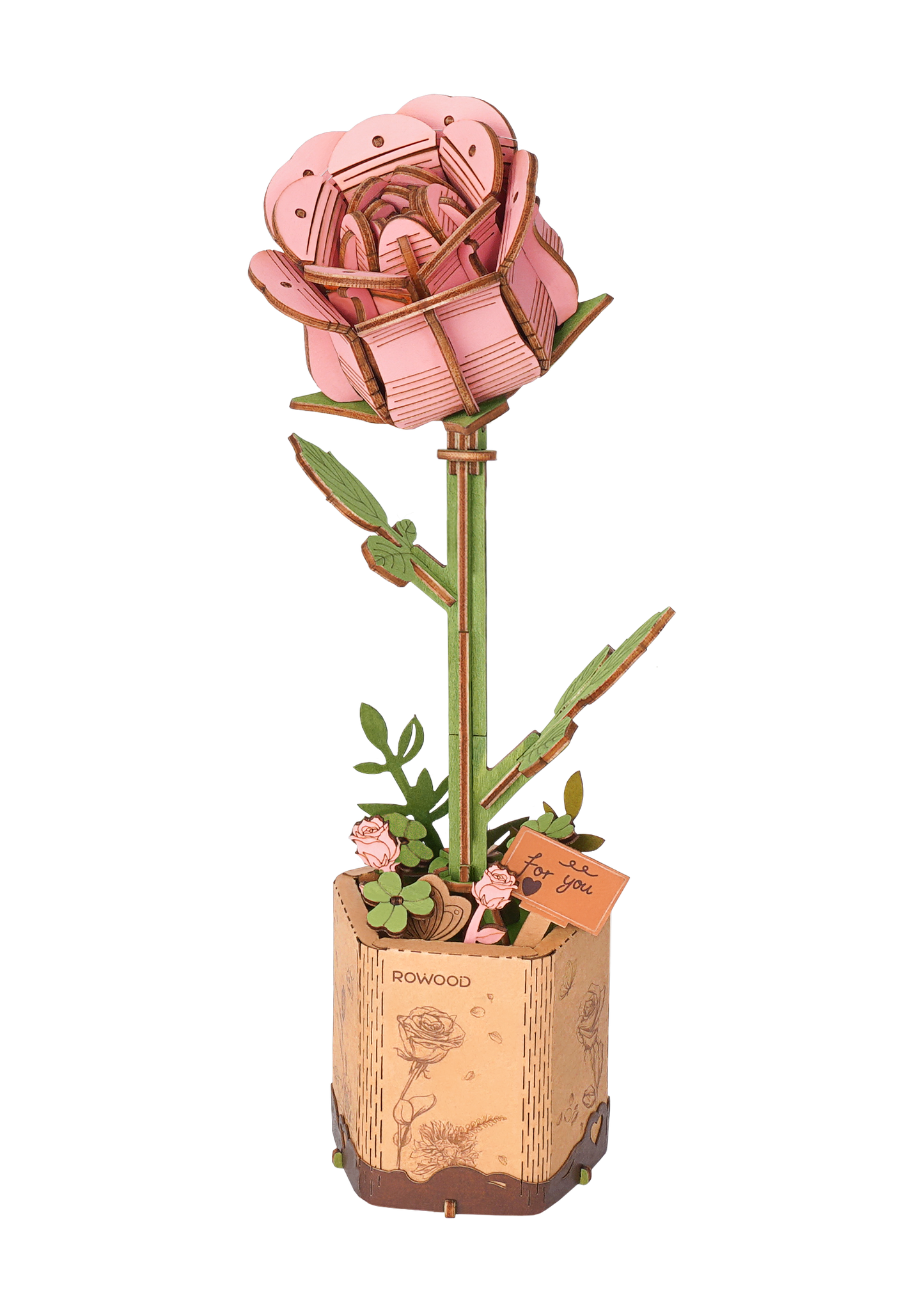 DIY 3D Wooden Flower Puzzle Bundle Pack