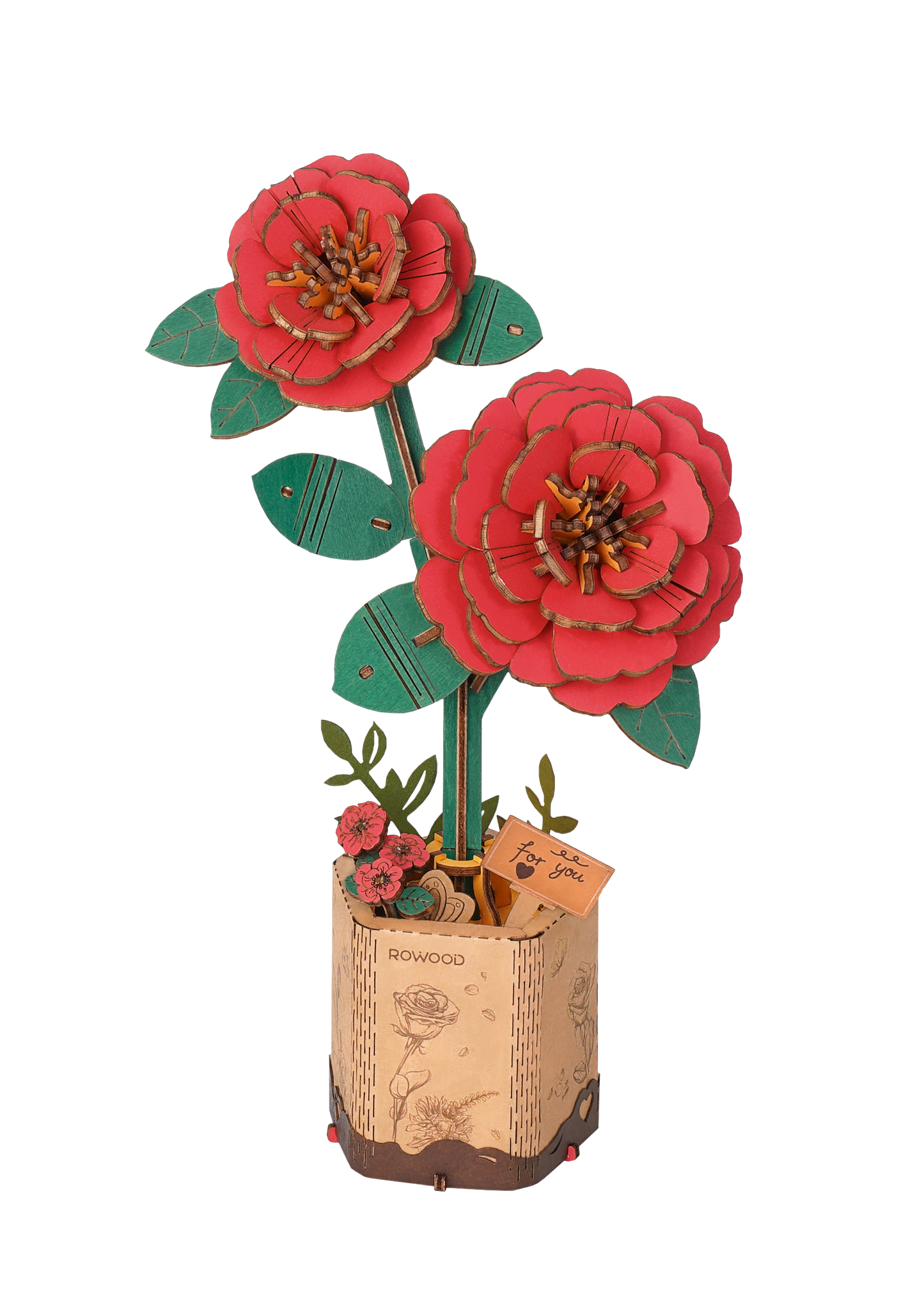 DIY 3D Wooden Flower Puzzle Bundle Pack