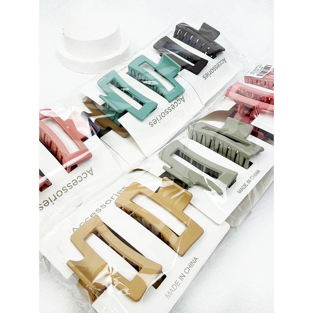 Matt DUO Small Cut Out Rectangle Hair Claw