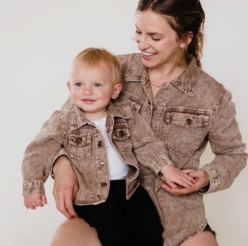 Brown Denim Mommy & Me Jacket