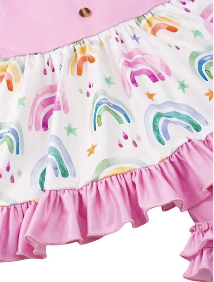 Rainbow 2pcs Ruffle Set