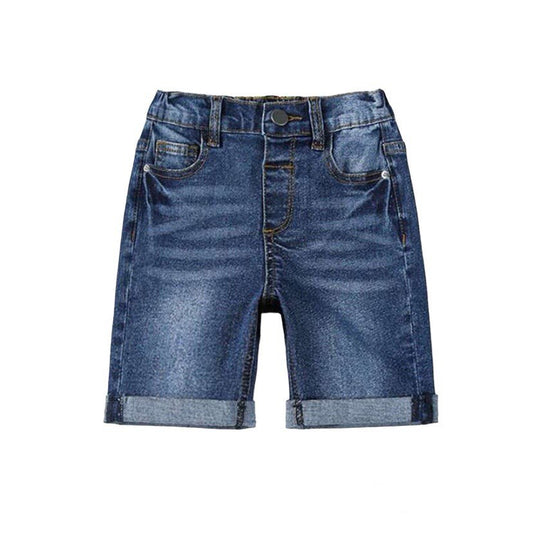 Boys Washed Rolled Hem Denim Shorts