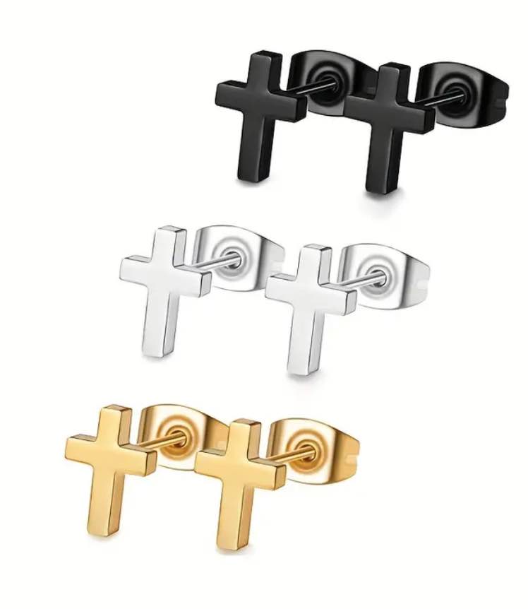 Mini Cross Stud Earrings