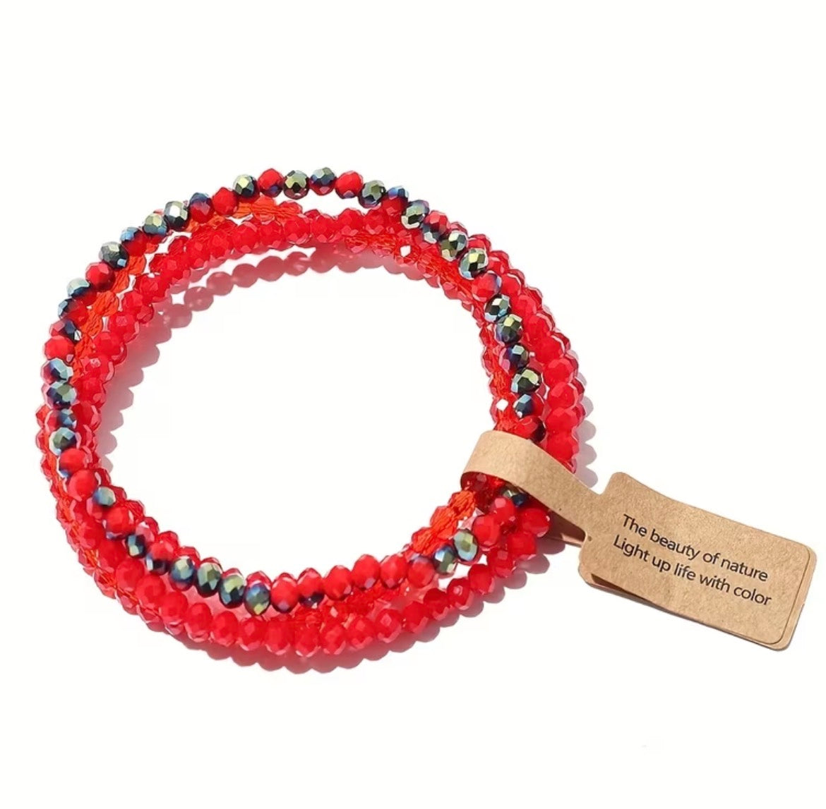 Beaded 4 piece bracelets