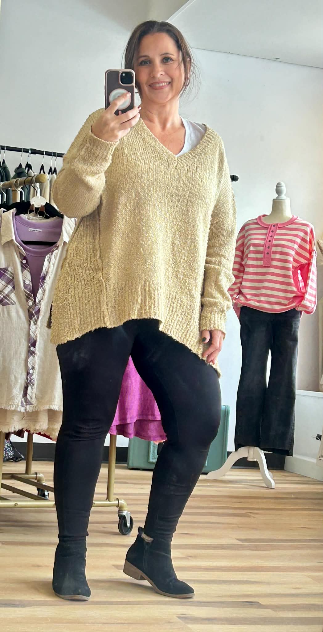 SOLID SWEATER TOP