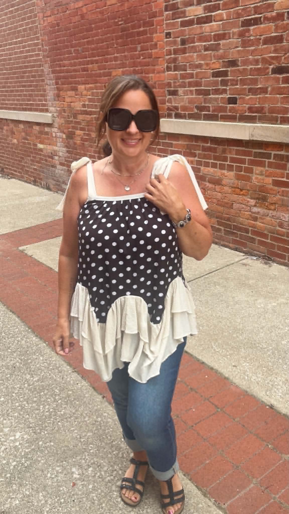 Polka Dot  Layered Tunic