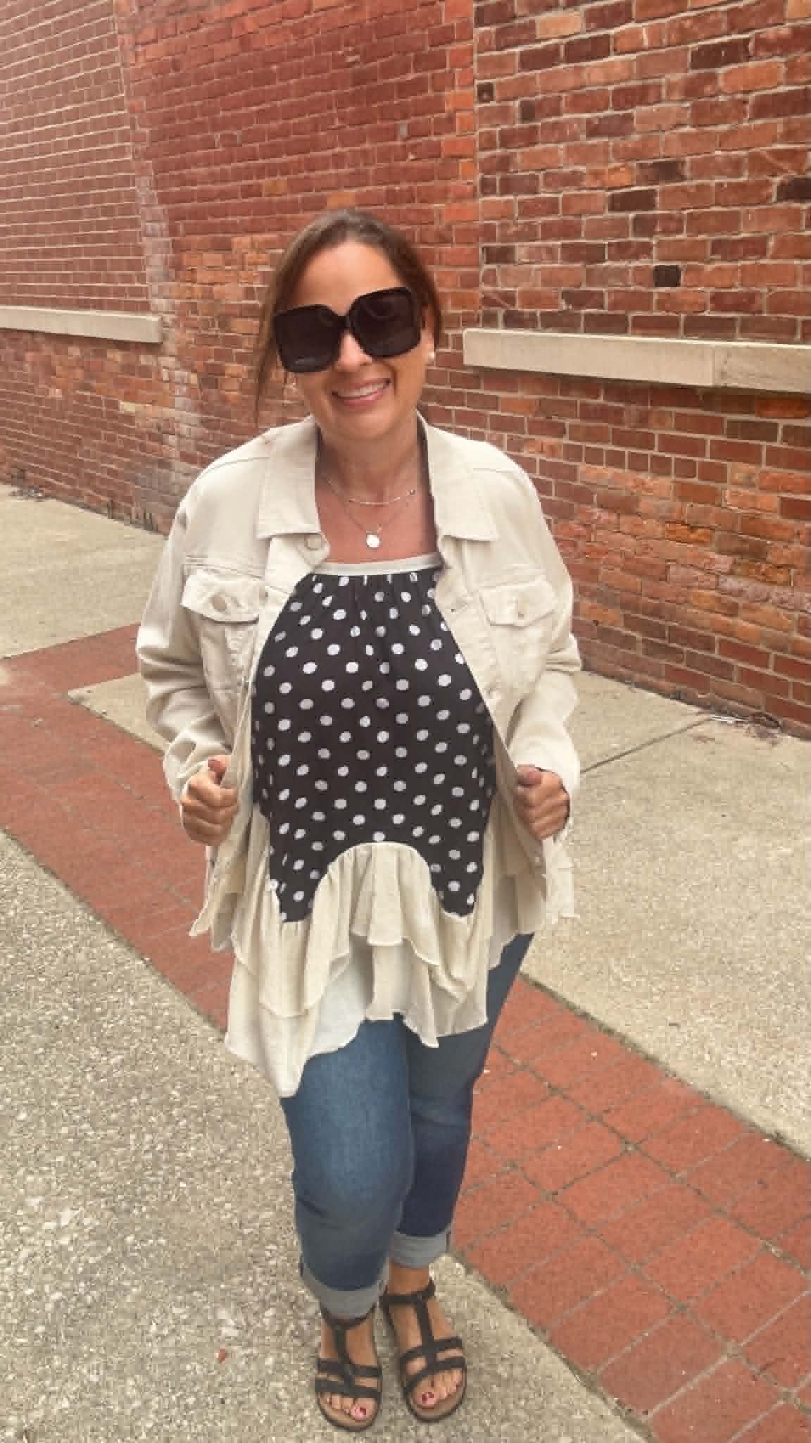 Polka Dot  Layered Tunic