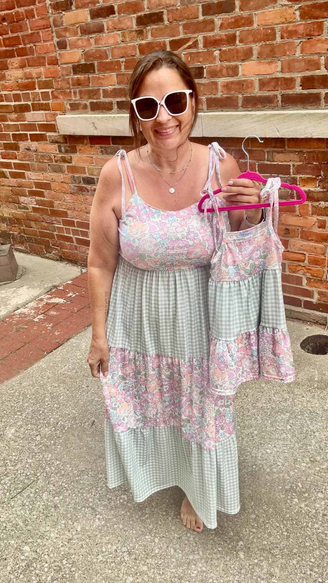 Garden Gingham Mommy and Me Dress